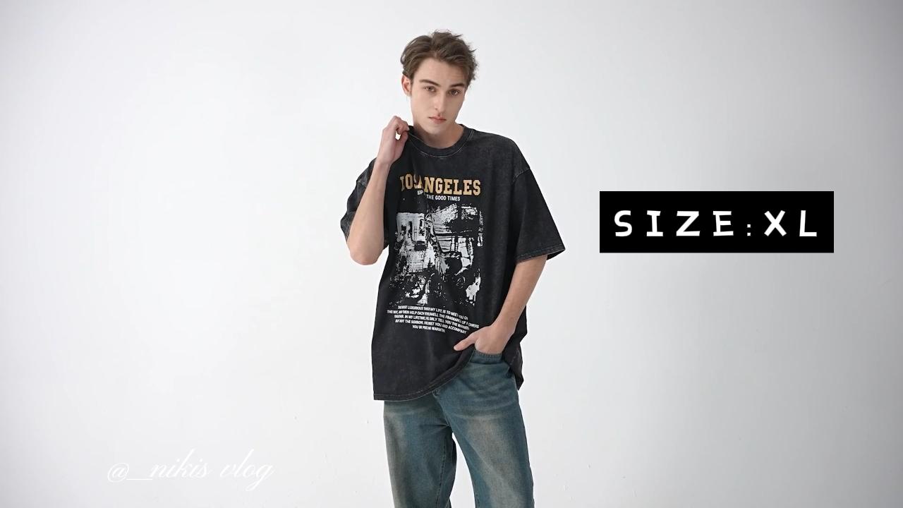 Amazon.com: Pairxily Oversized Graphic Tshirts for Men Acid Wash